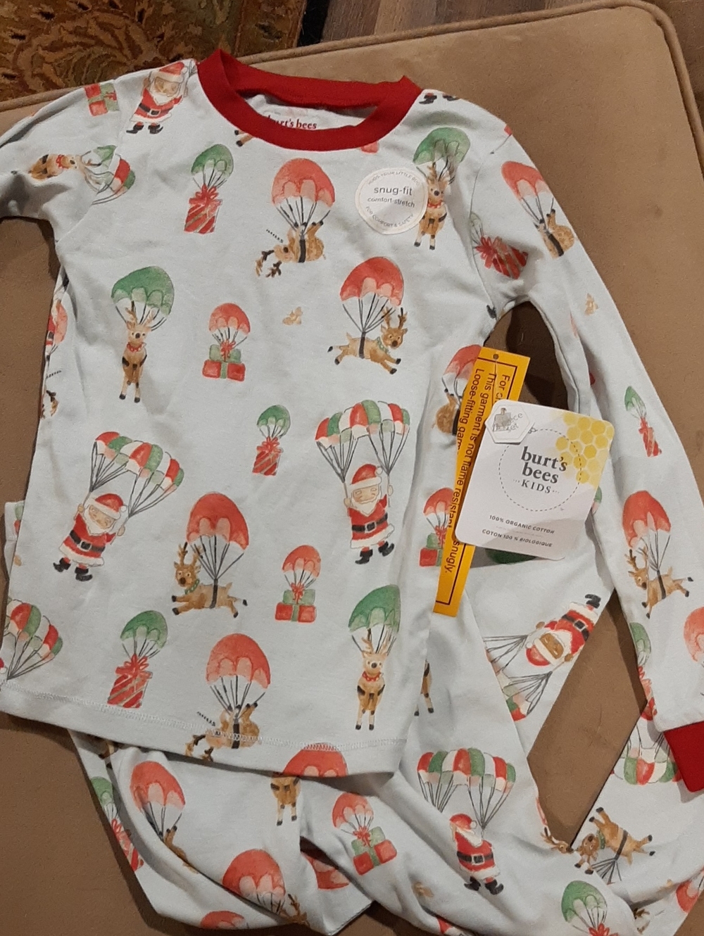 Burt's Bees NEW Kids Christmas Pajama Set, ADORABLY FUN! 5t